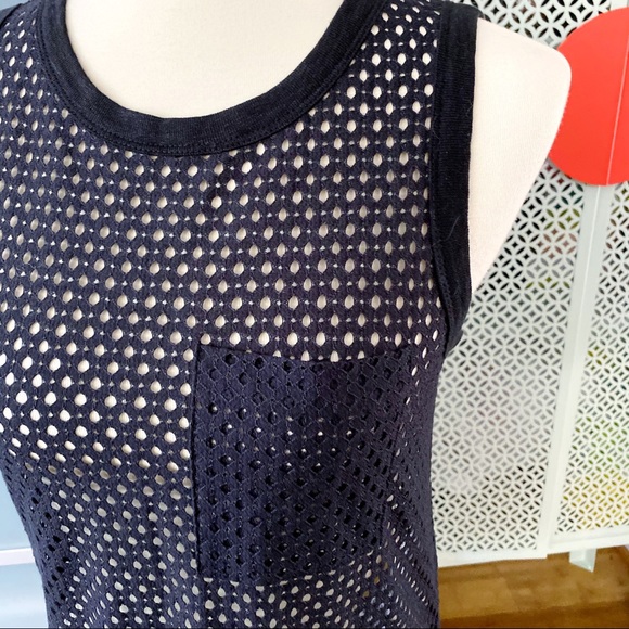 Banana Republic Black Mesh Pocket Tank Top - Picture 3 of 7